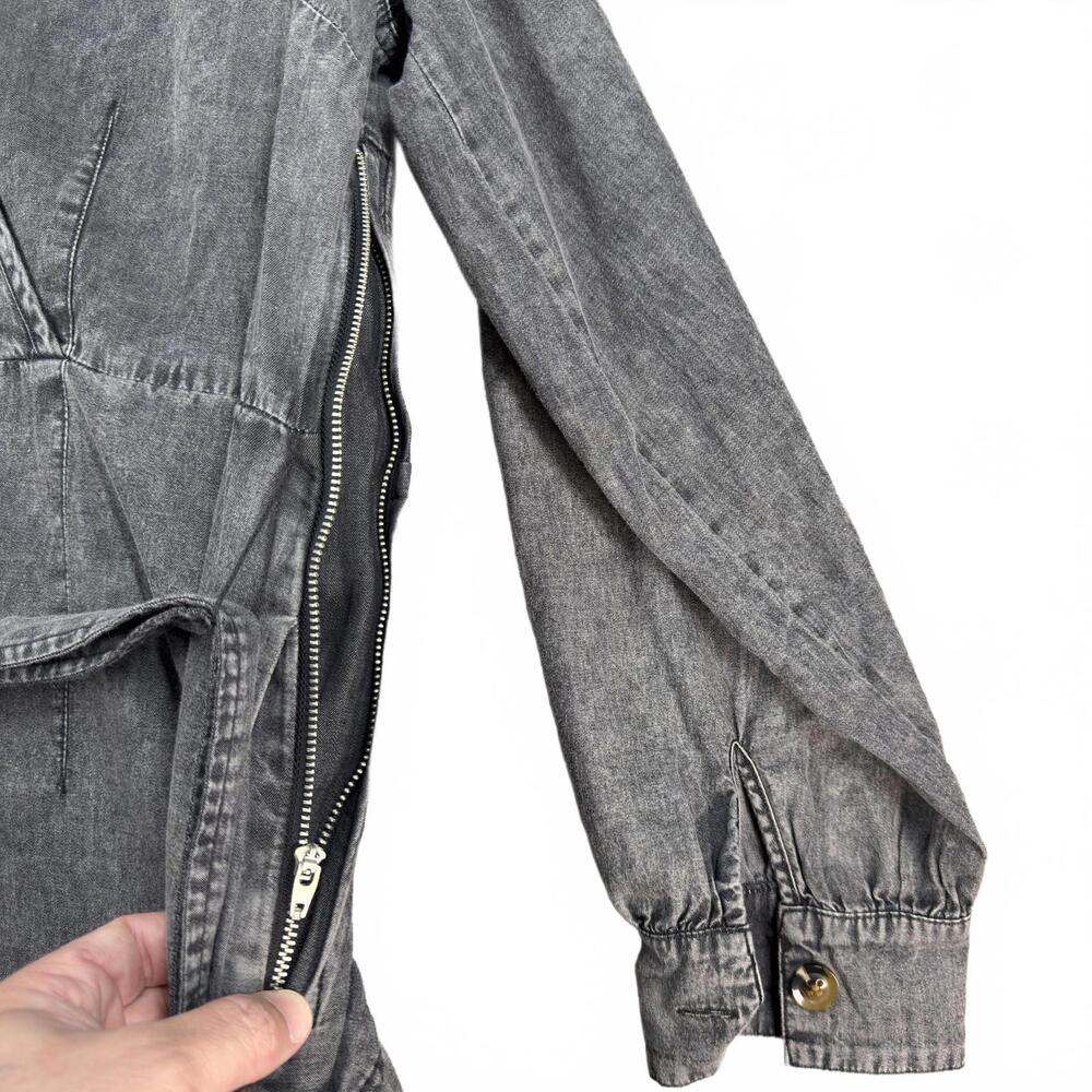 Who What Wear Women's Gray Denim Wrap Dress Size Large‎ - Picture 8 of 9